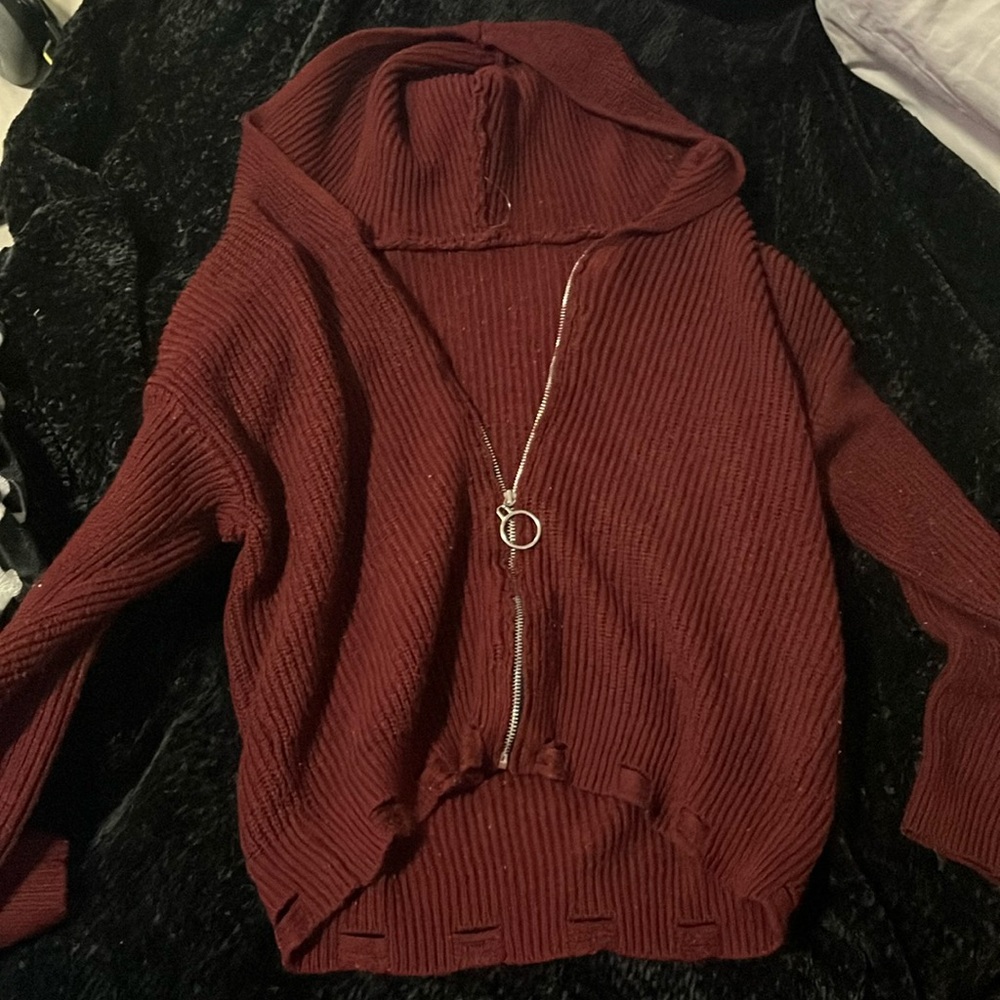 Maroon red jacket. Shein. Size small.